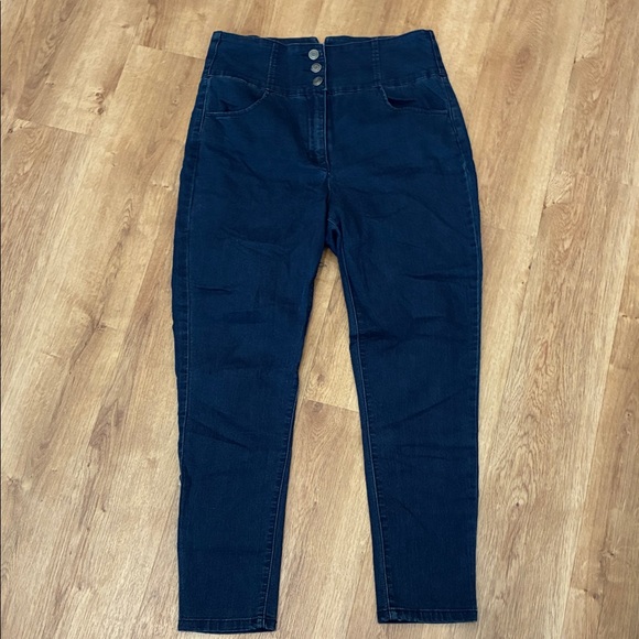 Forever 21 Denim - Forever 21 High-Waisted Dark Blue Women's Jeans